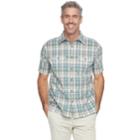 Men's Croft & Barrow&reg; Classic-fit Quick-dry Outdoor Button-down Shirt, Size: Large, Med Green