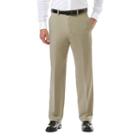 Men's Haggar&reg; Cool 18&reg; Pro Classic-fit Wrinkle-free Flat-front Expandable Waist Pants, Size: 42x32, Beige Oth