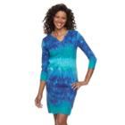 Caribbean Joe Tropical Shirtdress - Women's, Size: Small, Blue Other