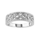 1/10 Carat T.w. Diamond Sterling Silver Infinity Ring, Women's, Size: 8, White