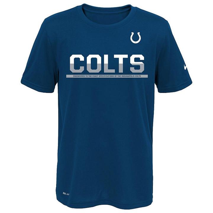 Boys 8-20 Nike Indianapolis Colts Practice Dri-fit Tee, Boy's, Size: L(14/16), Blue
