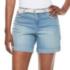 Women's Gloria Vanderbilt Marisa Belted Shorts, Size: 12, Blue