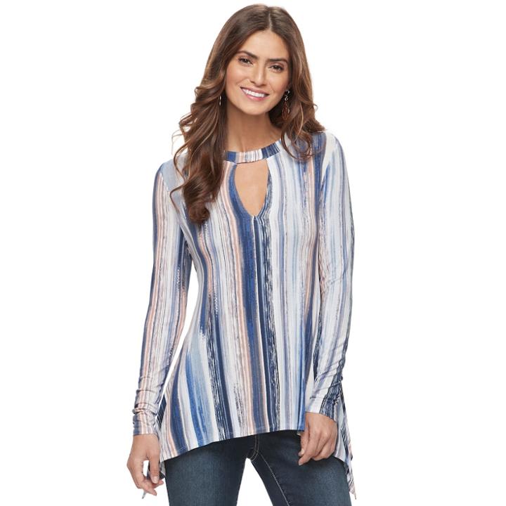 Women's Jennifer Lopez Cascade Cutout Top, Size: Small, Purple