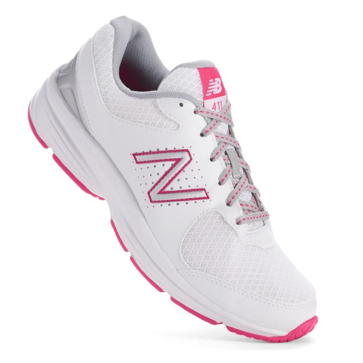 New Balance 411 Women's Cush Walking Shoes, Size: 5 Wide, White