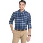 Men's Izod Saltwater Regular-fit Plaid Oxford Button-down Shirt, Size: Large, Brt Blue