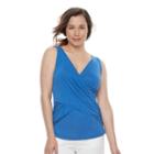 Maternity A:glow Twist Nursing Tank, Women's, Size: S-mat, Blue (navy)