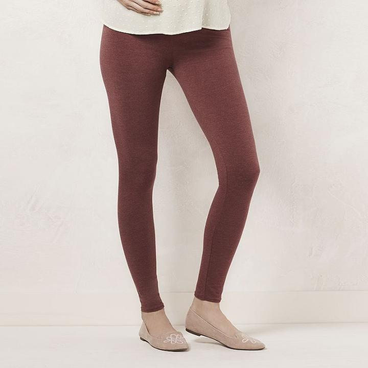 Maternity Lc Lauren Conrad Crossover Leggings, Women's, Size: L-mat, Orange