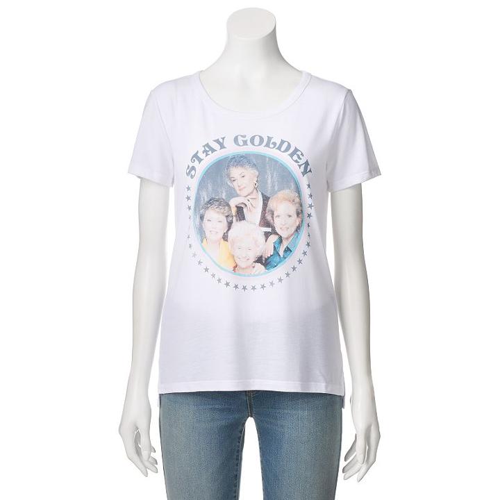 Juniors' The Golden Girls Stay Golden Graphic Tee, Teens, Size: Medium, White