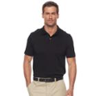 Men's Croft & Barrow&reg; Tailored-fit Easy-care Interlock Polo, Size: Xl, Black