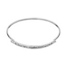 Timeless Sterling Silver I Love You To The Moon And Back Bangle Bracelet, Women's