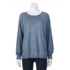 Juniors' Cloud Chaser Split Hem Sweatshirt, Girl's, Size: Medium, Brt Blue