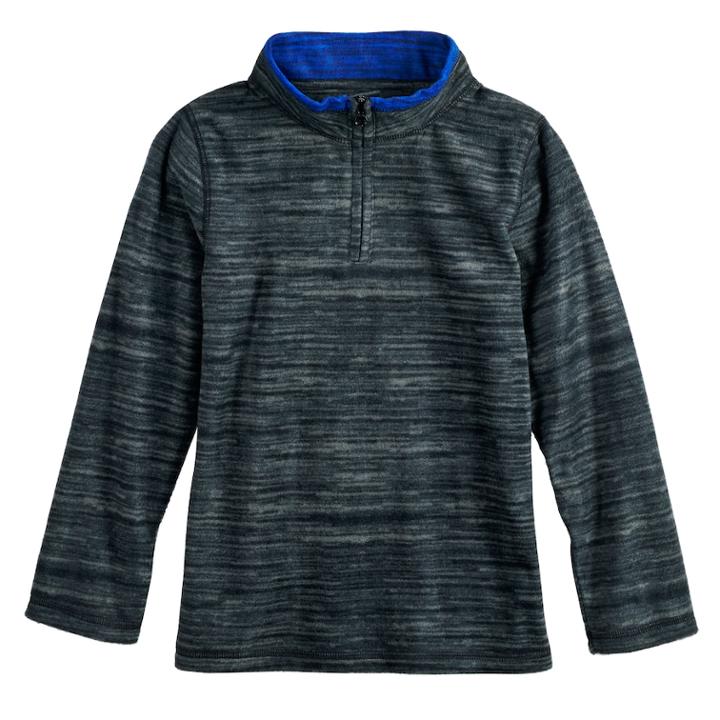 Boys 4-12 Jumping Beans&reg; Quarter Zip Fleece Pullover, Size: 8, Black