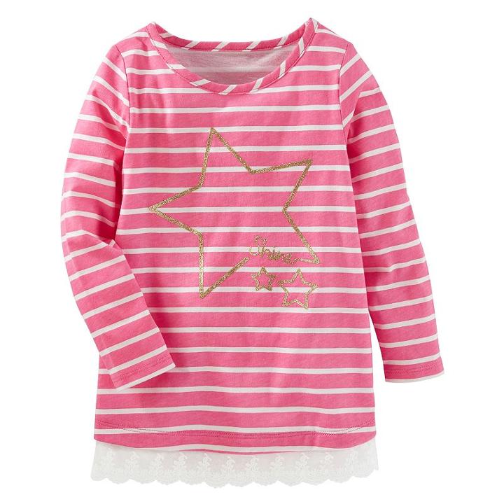 Girls 4-12 Oshkosh B'gosh&reg; Striped Foil Tunic, Size: 10, Ovrfl Oth