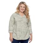 Plus Size Sonoma Goods For Life&trade; Tunic Shirt, Women's, Size: 1xl, Med Green