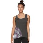 Women's Gaiam Harmony Graphic-print Yoga Tank, Size: Medium, White Oth