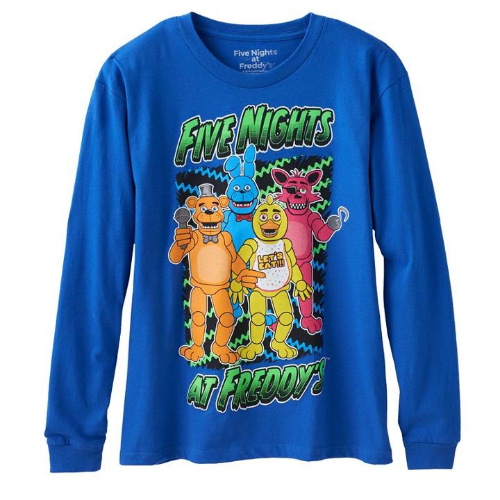 Boys 8-20 Five Nights At Freddy's Tee, Boy's, Size: Medium, Brt Blue