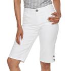 Women's Dana Buchman Snap-hem Skimmer Jean Shorts, Size: 16, White