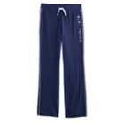Girls 7-16 So&reg; Striped Athletic Pants, Size: 10, Blue (navy)