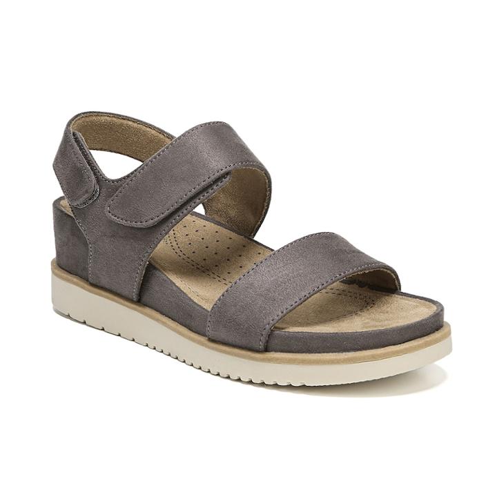 Naturalsoul By Naturalizer Kaila Women's Sandals, Size: 7.5 Wide, Grey