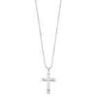 1913 Men's Stainless Steel Cross Pendant Necklace, Size: 24, Silver