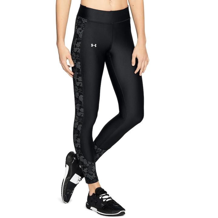 Women's Under Armour Jacquard Ankle Leggings, Size: Large, Black