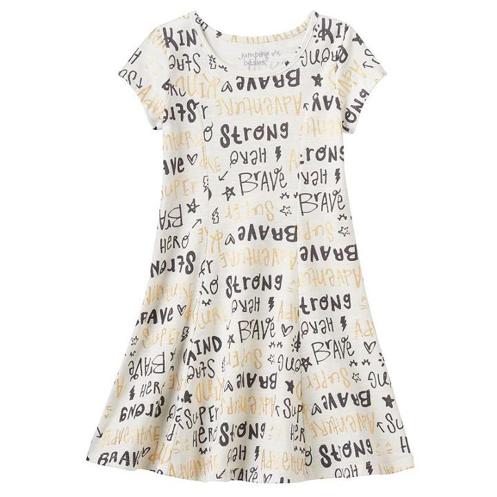 Girls 4-10 Jumping Beans&reg; Princess Seam Skater Dress, Size: 8, White Oth