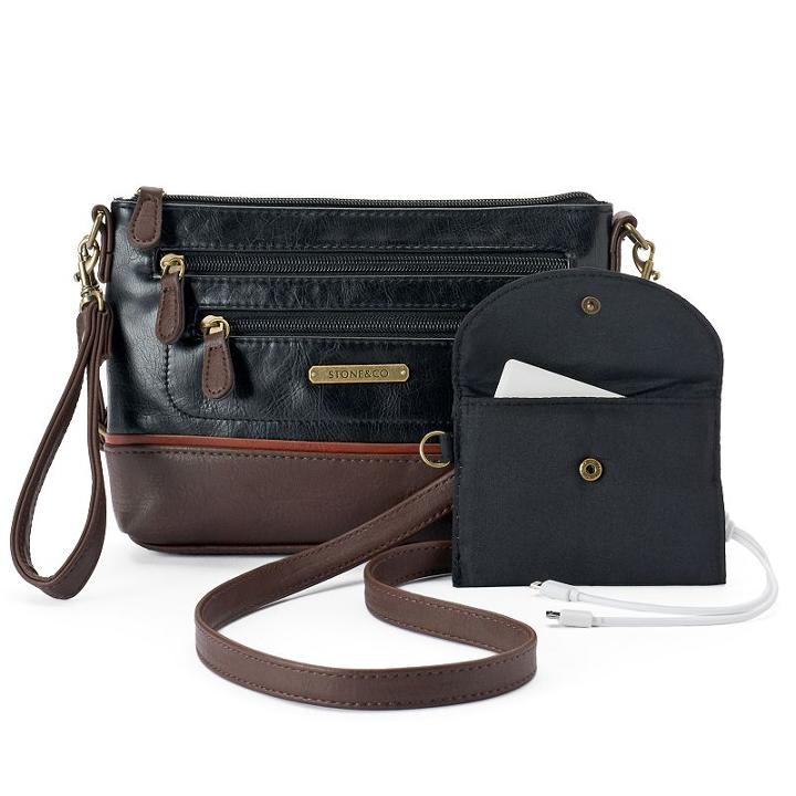 Stone & Co. Plugged In Phone Charging Crossbody Bag, Women's, Dark Brown