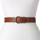 Women's Relic Stitched & Perforated Belt, Size: Small, Red/coppr (rust/coppr)