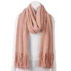 Lc Lauren Conrad Brushed Knit Fringed Oblong Scarf, Women's, Light Red