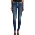 Women's Rock & Republic&reg; Berlin Whiskered Skinny Jeans, Size: 8 Short, Med Blue