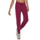 Women's Tek Gear&reg; French Terry Mid-rise Jogger Sweatpants, Size: Medium, Dark Red