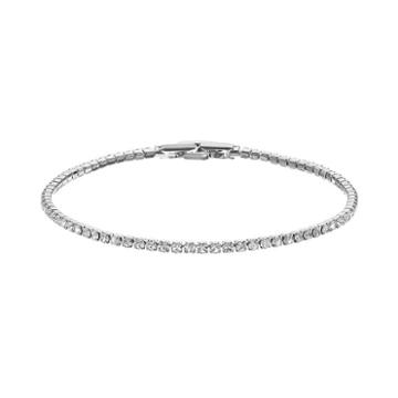 Duchess Of Dazzle Crystal Silver Tone Bracelet, Women's, White