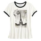 Girls 7-16 & Plus Size Mudd&reg; Ringer Graphic Tee, Size: 12 1/2, White