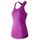 Women's New Balance The Perfect Shirred Racerback Workout Tank, Size: Xl, Pink Ovrfl