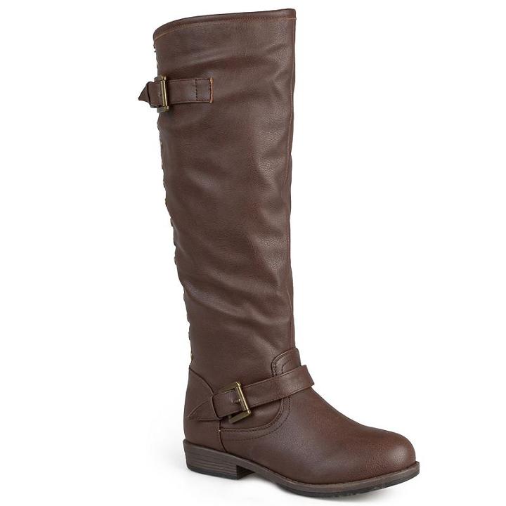 Journee Collection Spokane Women's Knee-high Boots, Girl's, Size: 8.5 Wc, Brown