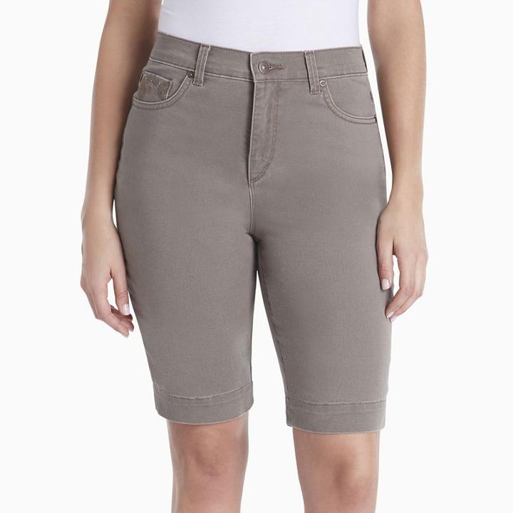 Women's Gloria Vanderbilt Amanda Bermuda Shorts, Size: 10, Med Brown