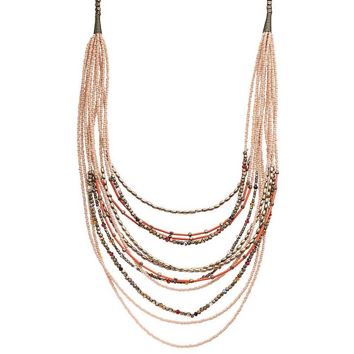 Gs By Gemma Simone Seed Bead Swag Necklace, Women's, Size: 22, Multicolor