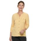Women's Croft & Barrow&reg; Print Shirt, Size: Xl, Drk Yellow