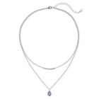 Lc Lauren Conrad Purple Teardrop Double Strand Necklace, Women's, Blue