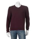 Big & Tall Apt. 9&reg; Modern-fit Merino V-neck Sweater, Men's, Size: 4xb, Dark Red