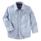 Boys 4-12 Oshkosh B'gosh&reg; Striped Button Down Shirt, Size: 8, Blue Stripe