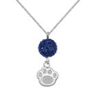 Penn State Nittany Lions Sterling Silver Crystal Logo Y Necklace, Women's, Blue