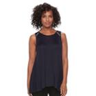 Women's Apt. 9&reg; Marled High-low Tank, Size: Medium, Drk Purple