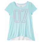 Girls 7-16 & Plus Size Double Layer Tulip Back Tank Top Tee, Size: 16, Turquoise/blue (turq/aqua)