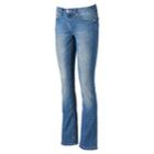 Women's Seven7 Embellished Slim Boot-cut Jeans, Size: 14, Brt Blue