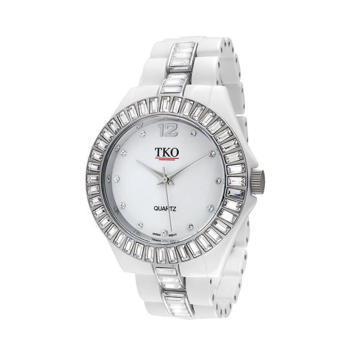 Tko Orlogi Women's Crystal Ceramix Watch, White
