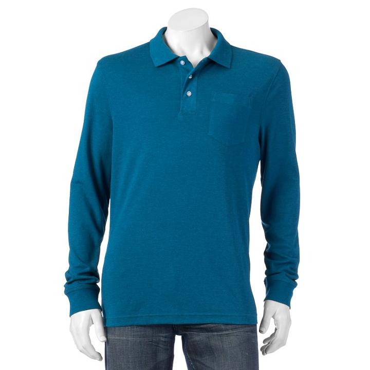 Men's Croft & Barrow&reg; Classic-fit Easy-care Interlock Polo, Size: Large, Dark Blue