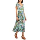 Women's Chaps Floral Midi Dress, Size: Large, Pink Ovrfl