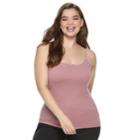 Juniors' Plus Size So&reg; Satin-trim Camisole, Teens, Size: 2xl, Med Pink