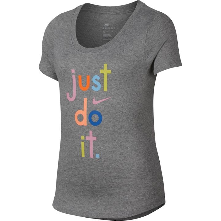 Girls 7-16 Nike Just Do It Graphic Tee, Size: Medium, Grey